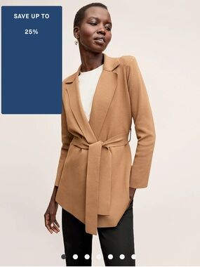 NWT The Merritt Wrap Jardigan in Saddle